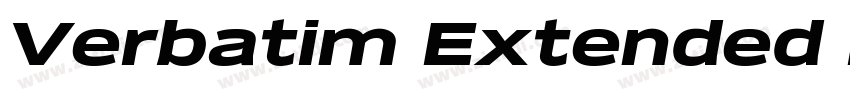 Verbatim Extended Bl字体转换 Verbatim Extended Bl字体转换